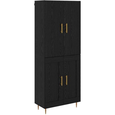 vidaXL Haut Armoire Chêne noir 69,5 x 34 x 180 cm Bois d'ingénierie (1/5)