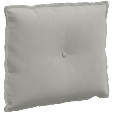 Coussin de Dos Gris clair 60 x 50 cm Tissu en microfibre vidaXL