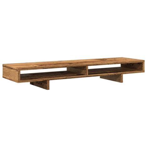 Support de moniteur vieux bois 100x27x15 cm bois d'ingénierie vidaXL