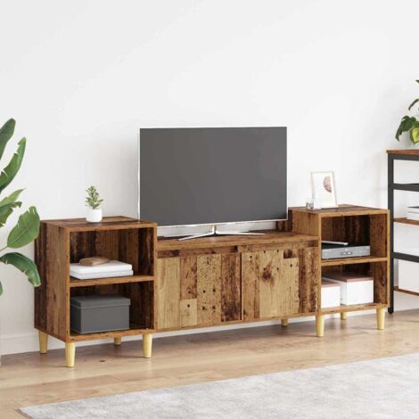vidaXL Meuble TV Bois Ancien 160 x 35 x 55 cm Bois d'ingénierie (1/5)