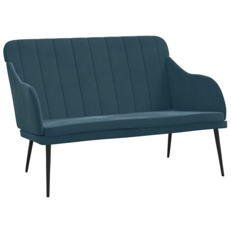 Banc Bleu 110x76x80 cm Velours vidaXL