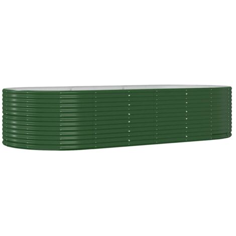 vidaXL Lit surélevé de jardin Vert Acier galvanisé