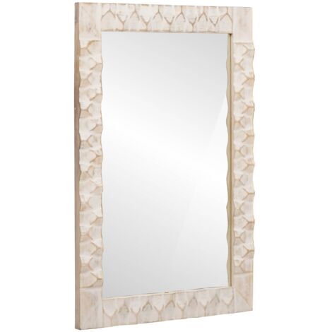 vidaXL Miroir de salle de bain Finition Lavage Blanc 50 x 70 x 2,5 cm (1/5)