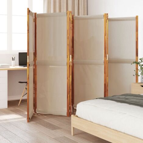 Cloison de séparation 6 panneaux taupe 420x180 cm