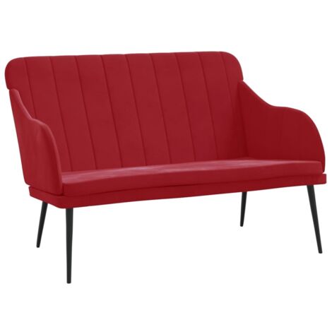 vidaXL Banc Rouge bordeaux 110x76x80 cm Velours