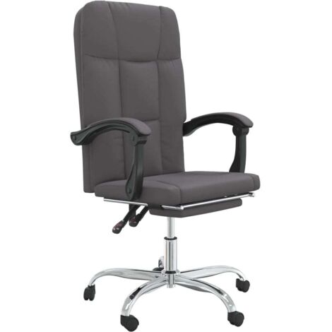 Fauteuil inclinable de bureau Gris Similicuir vidaXL (1/5)