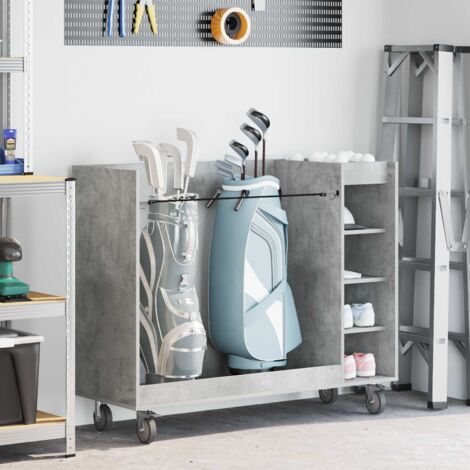 vidaXL Armoire de Golf avec roue Uni Gris béton 120 x 45 x 98 cm