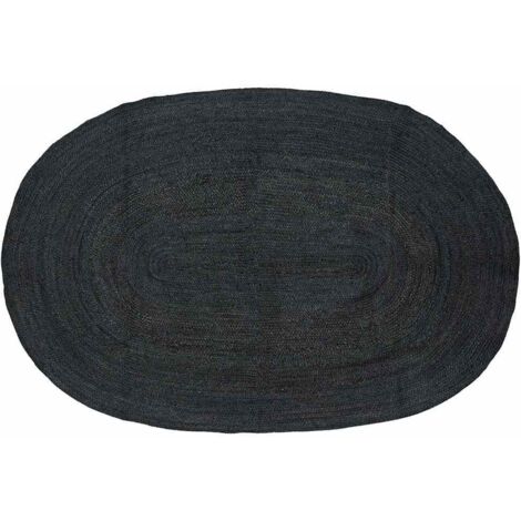 vidaXL Tapis de surface Gris foncé 152 x 245 cm Jute