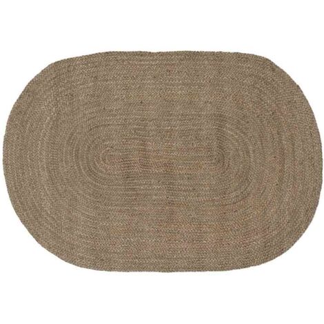 vidaXL Tapis de surface Gris 122 x 183 cm Jute