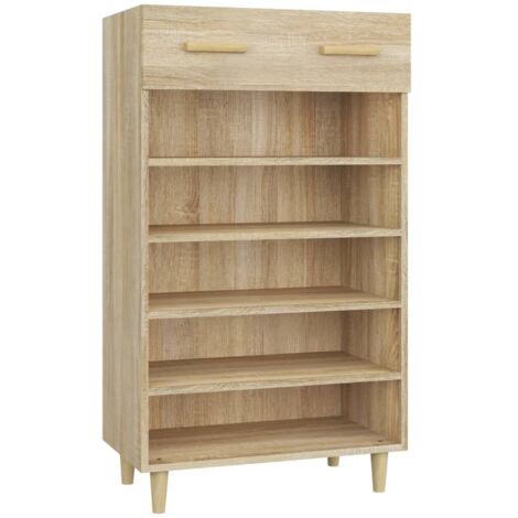 vidaXL Armoire à chaussures Chêne sonoma 60x35x105cm Bois d'ingénierie (1/5)