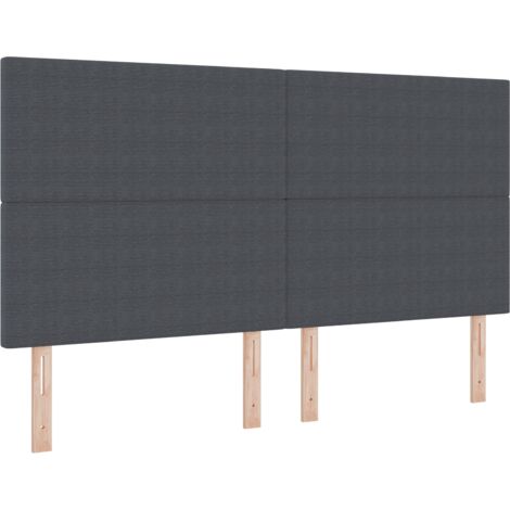 tête de lit  Design simple Gris foncé 180 cm en tissu velours côtelé vidaXL