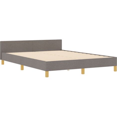 Cadre de Lit - Taupe - 160x200 cm Tissu vidaXL (1/5)