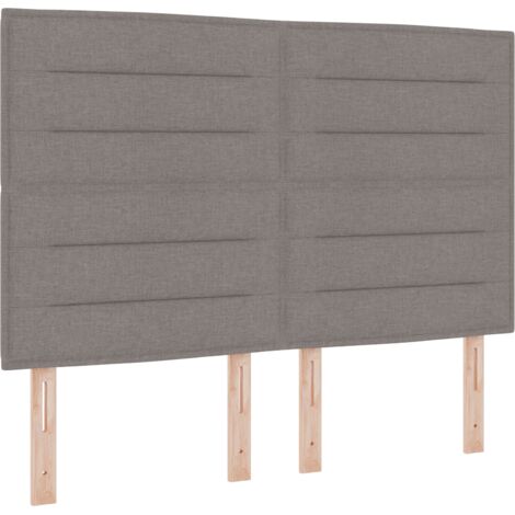 Tête de Lit Design Lignes Taupe 140 cm Tissu vidaXL