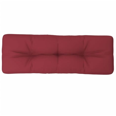 Coussin de palette rouge bordeaux 120x40x12 cm tissu vidaXL