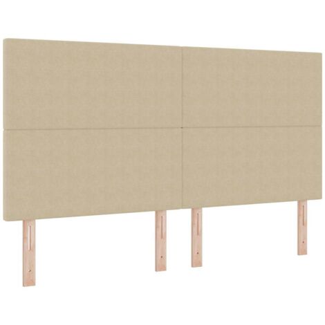 Tête de lit Vert gris clair 180 cm Tissu côtelé vidaXL