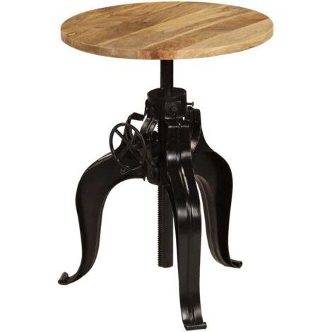 vidaXL Table de bar Bois de manguier massif 60 x (76-110) cm (1/5)