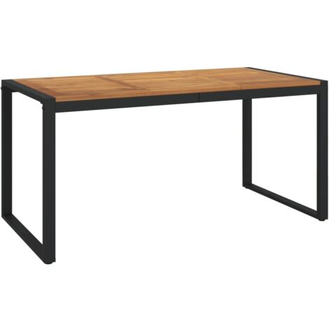 Table de jardin en acacia extérieure Marron Foncé 70x160cm
