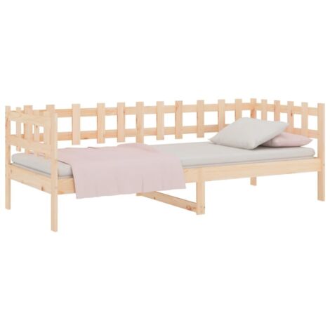vidaXL Lit de jour sans matelas 90x190 cm bois de pin massif (1/5)