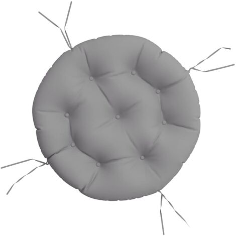 vidaXL Round Cushion Grey Ø 60 x11 cm Oxford Fabric