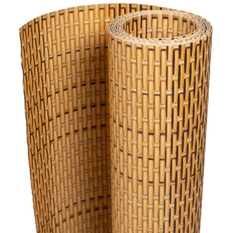 vidaXL Paravent de balcon marron clair 500x80 cm résine tressée (1/5)