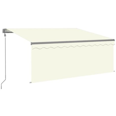 Auvent automatique store capteur de vent LED 3,5x2,5 m Crème vidaXL