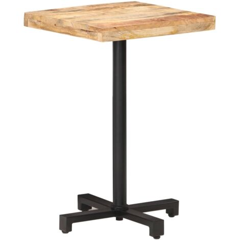 vidaXL Table de bistro Carrée 50x50x75 cm Bois de manguier brut (1/5)