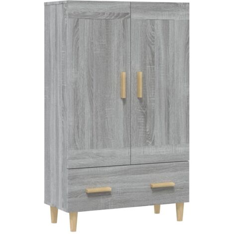 vidaXL Buffet Sonoma gris 70x31x115 cm Bois d'ingénierie (1/5)