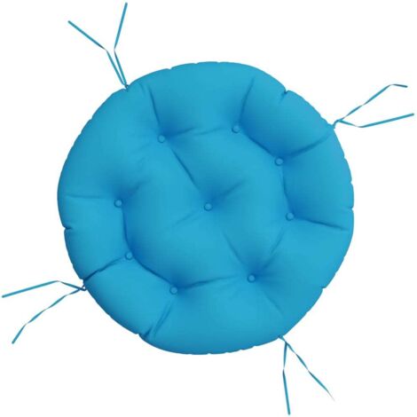 vidaXL Coussin rond bleu clair Ø 60 x11 cm tissu oxford