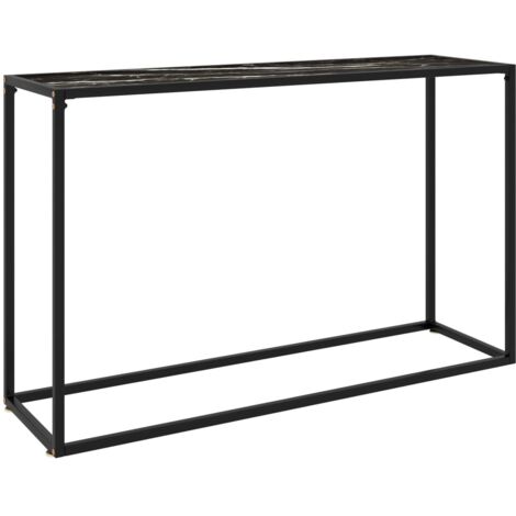 vidaXL Table console Noir 120x35x75 cm Verre trempé