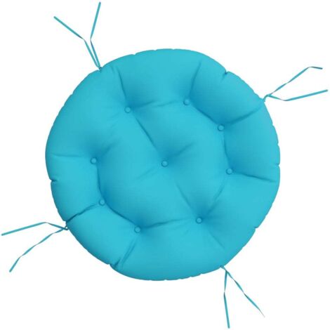 vidaXL Coussin rond turquoise Ø 60 x11 cm tissu oxford