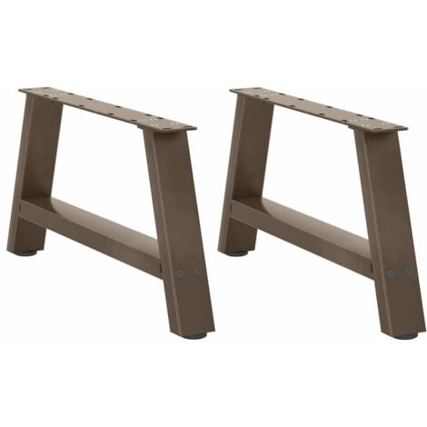 vidaXL Pieds de table basse en forme de A, 2 pièces, 60 x (30-31) cm, acier