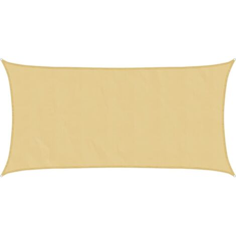 Voile d'ombrage sable 7x4 m 100 % polyester oxford vidaXL