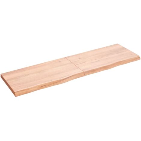 Dessus de table marron clair bois chêne massif traité vidaXL