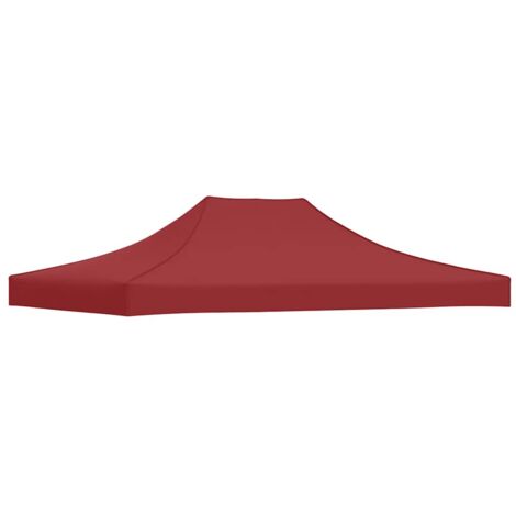 Toit de tente de réception 4,5x3 m Bordeaux 270 g/m² vidaXL