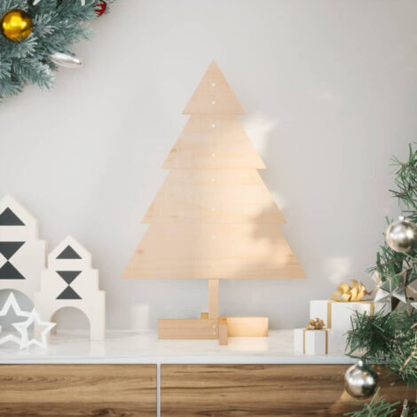 Arbre de Noël en bois pour décoration 70 cm bois massif vidaXL (1/5)