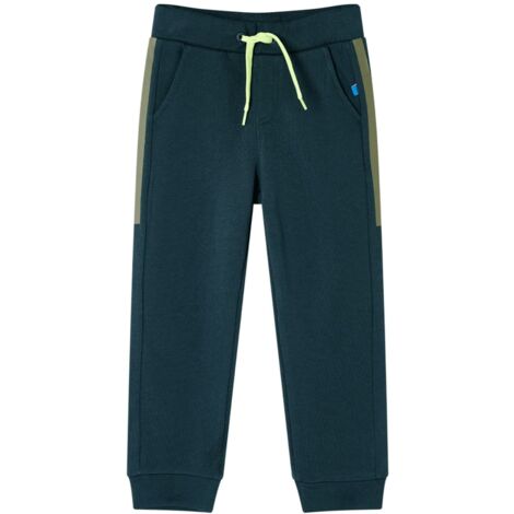 Pantalon de survêtement enfants avec cordon de serrage vert mousse 128
