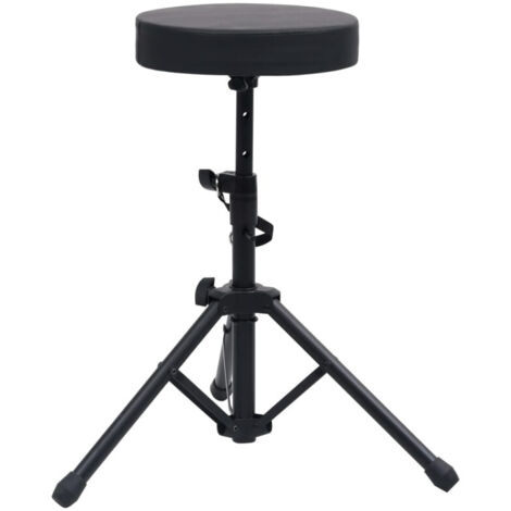 Perle rare Tabouret à tambour réglable Noir Rond (1/5)