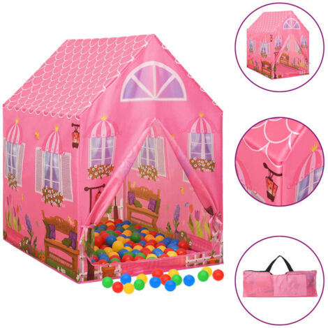 vidaXL Tente de jeu pour enfants Rose 69x94x104 cm