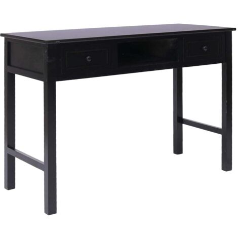 vidaXL Bureau Noir 110 x 45 x 76 cm Bois