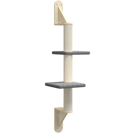 vidaXL Arbre à chat mural avec griffoir gris foncé 108 cm (1/5)
