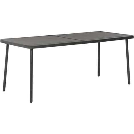 Tableau de jardin gris foncé 180x83x72 cm en acier à cadre robuste (1/5)