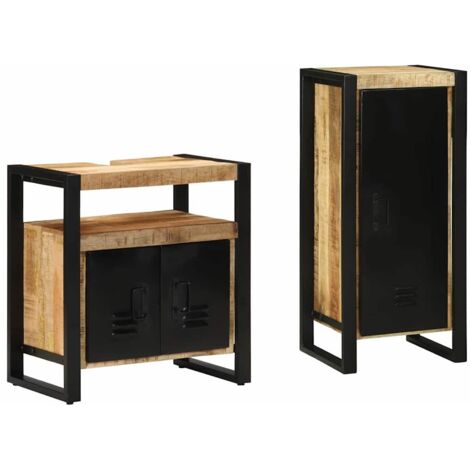vidaXL Ensemble de mobilier de salle de bain avec tiroir 2 pcs (1/5)