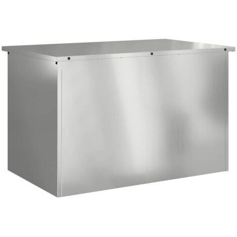 vidaXL  Outdoor Storage Box  Silver 80 x 50.5 x 50 cm Galvanised Steel