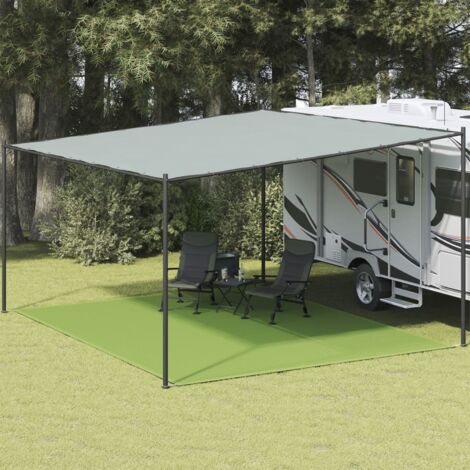 vidaXL Tapis de tente vert clair 400x500 cm PEHD (1/5)