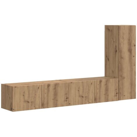 Ensemble meuble TV 3 pcs Chêne artisanal Bois d'ingénierie vidaXL