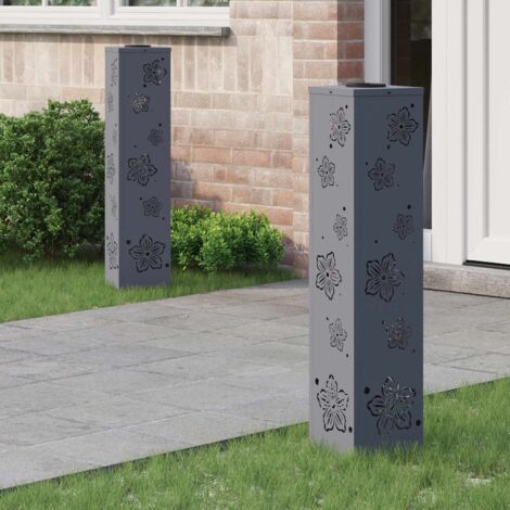 vidaXL Lumière de chemin LED solaire 2 pcs Anthracite