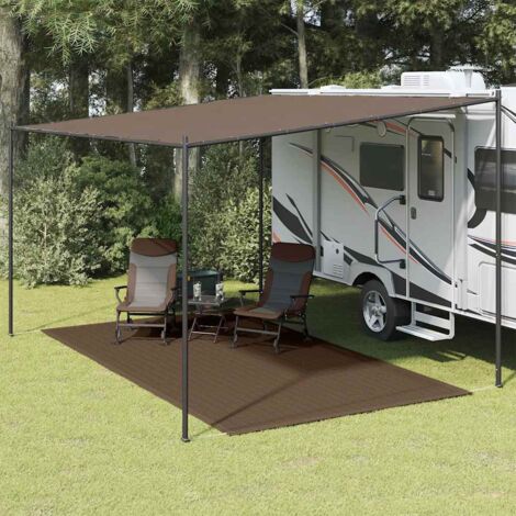 vidaXL Tapis de tente 200x400 cm Marron (1/5)