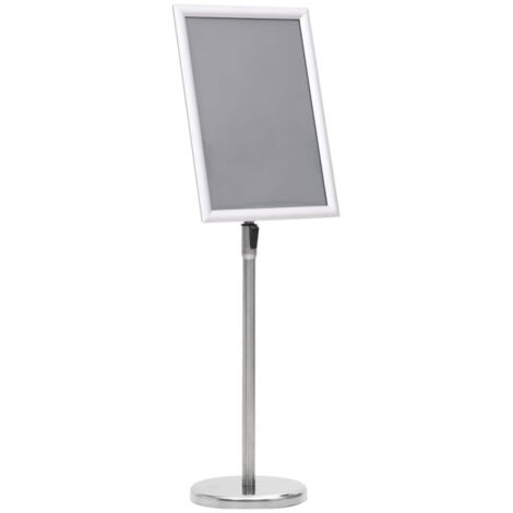 Support d'affiche A3 sur pied Argenté Alliage d'aluminium vidaXL