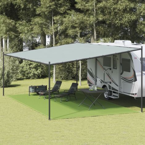 vidaXL Tapis de tente vert clair 400x800 cm PEHD (1/5)