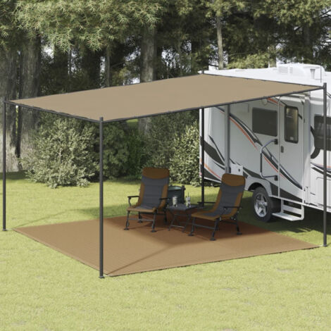 vidaXL Tapis de tente 400x400 cm Taupe (1/5)